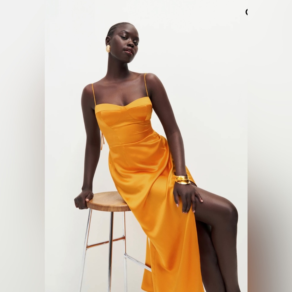 Reformation Marguerite Silk Dress.